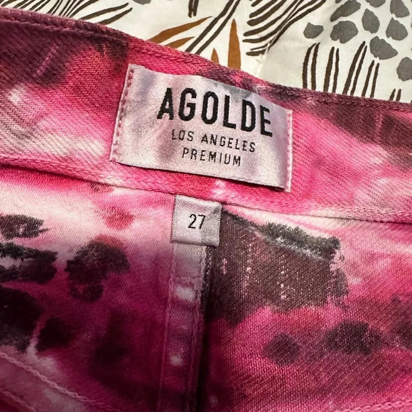 AGOLDE Parker Denim Shorts Envision Tie Dye 27 NWT - Picture 8 of 8